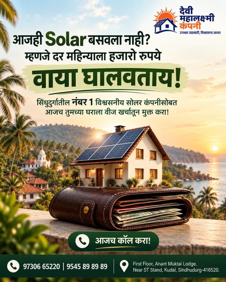 DMC Solar social post 3, in Marathi