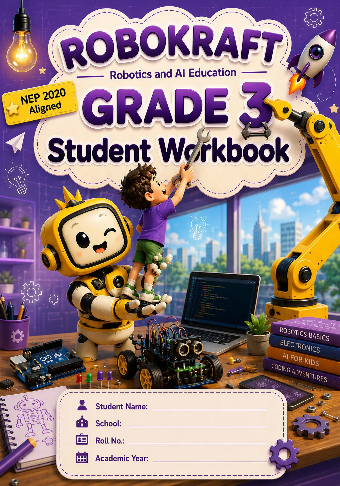 Robokraft grade 3 workbook cover