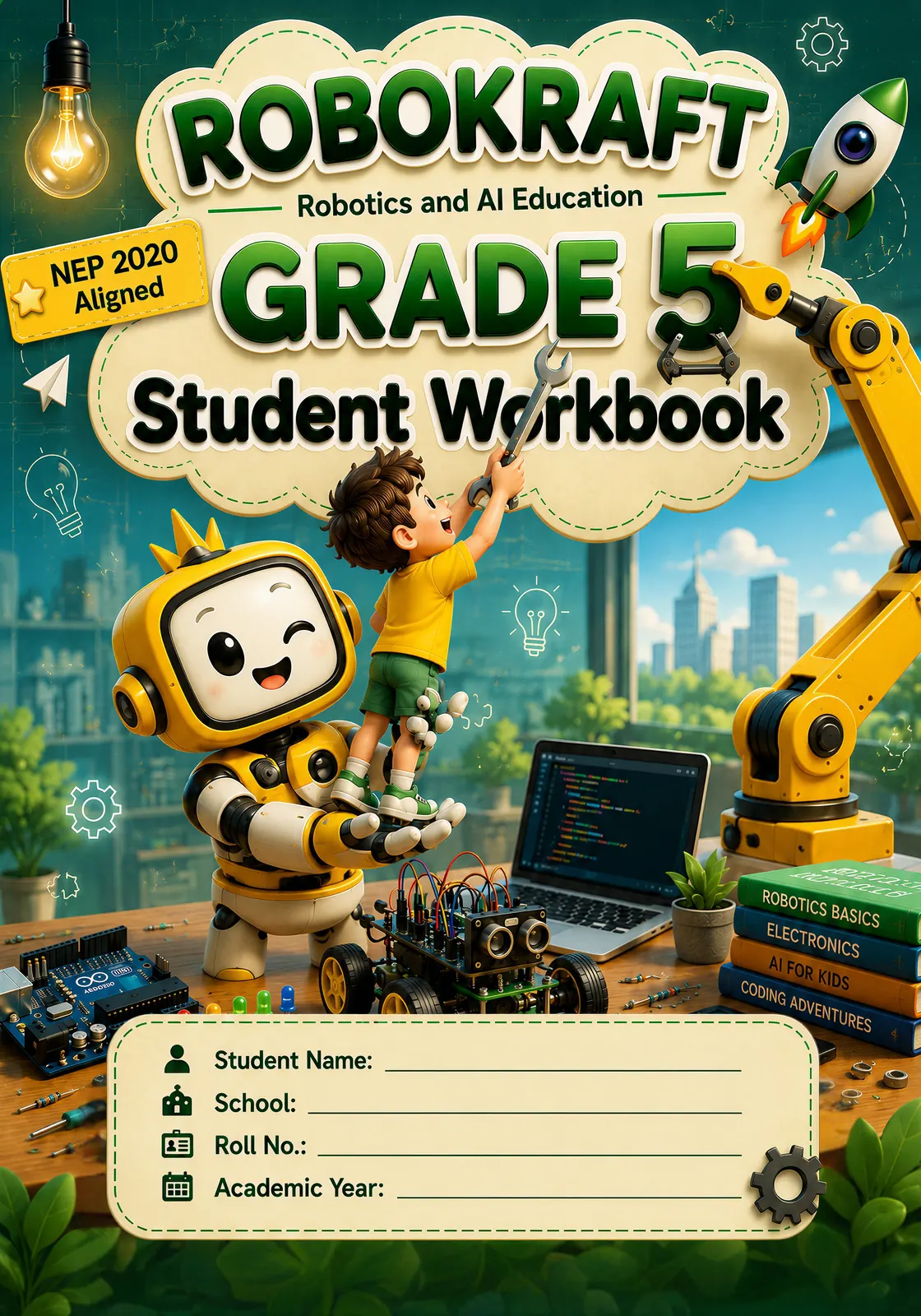 Robokraft grade 5 workbook cover